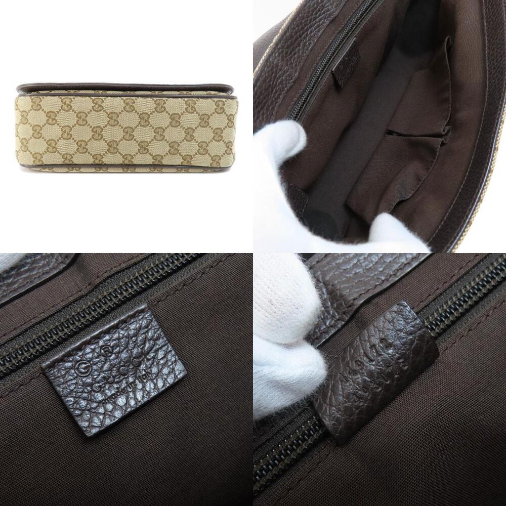 Gucci GG leather Messenger Canvas Bag beige brown monogram - Picture 4 of 11